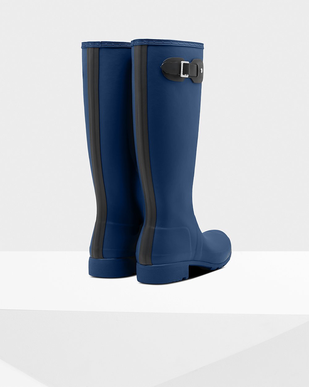 Women Hunter Original Tour Foldable | Tall Rain Boots Navy | NZ-73549-LAWU